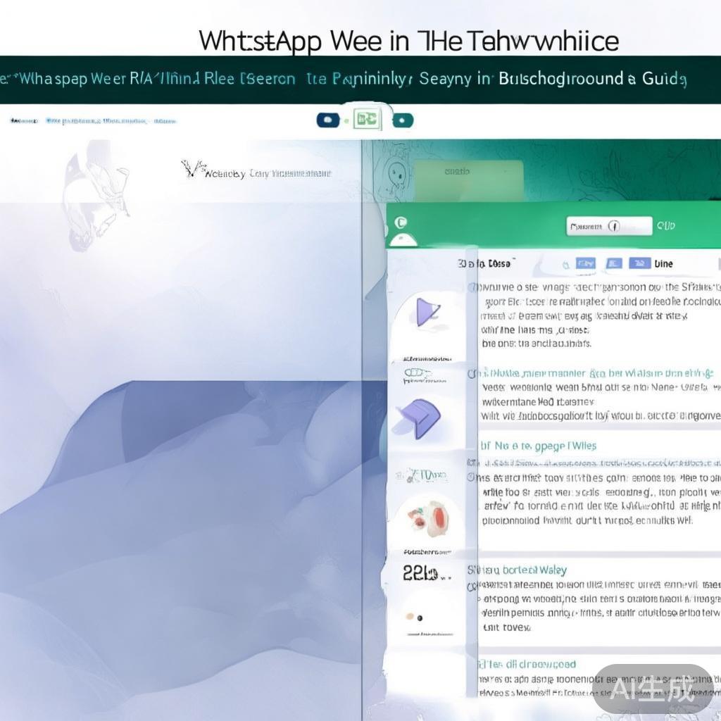 WhatsApp网页版如何实现常驻后台运行?永久后台入口指南 WhatsApp网页版如何实现常驻后台运行?永久后台入口指南