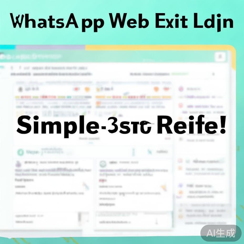 WhatsApp网页版退出登录,简单三步告别烦恼! WhatsApp网页版退出登录,简单三步告别烦恼!